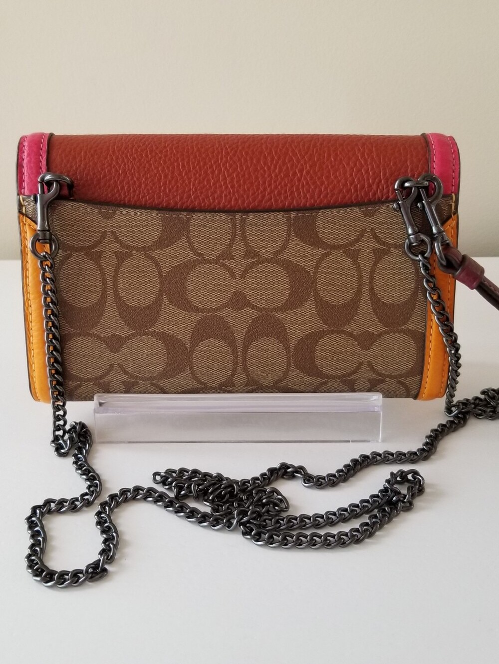 Coach Signature Colorblock Jade Chain Crossbody - Picture 3 of 14